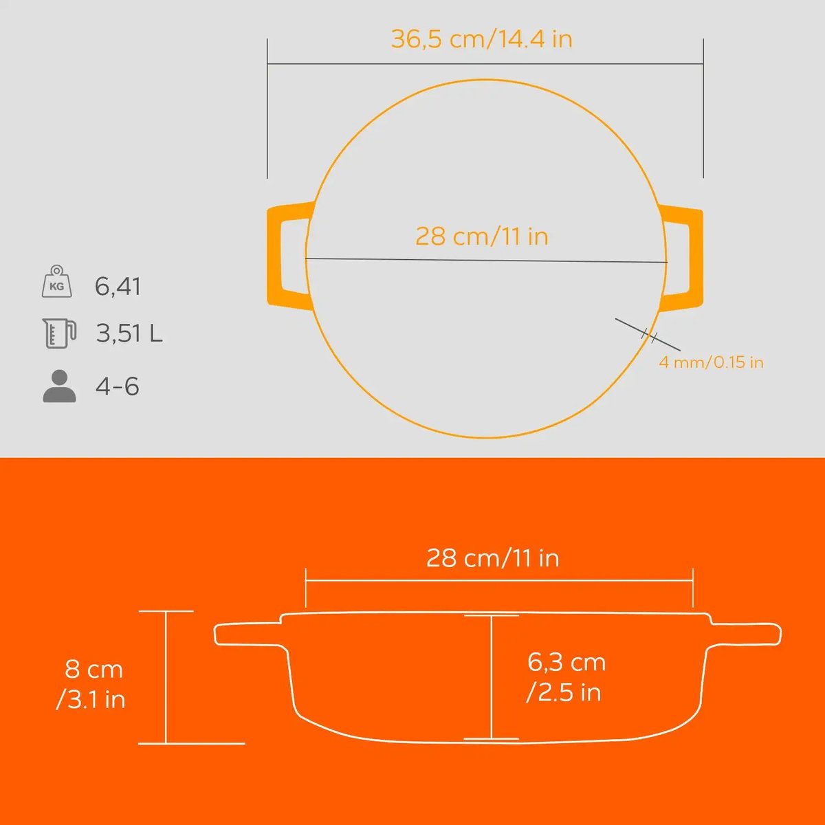 Lava okrogli nizki Dutch oven - slika 5
