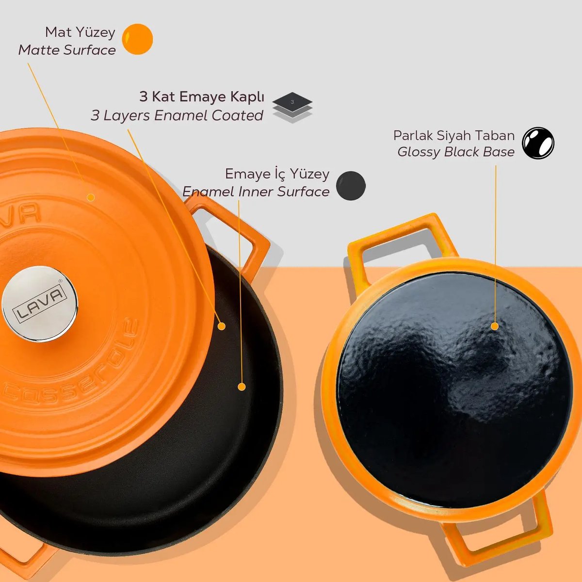 Lava okrogli nizki Dutch oven - slika 6