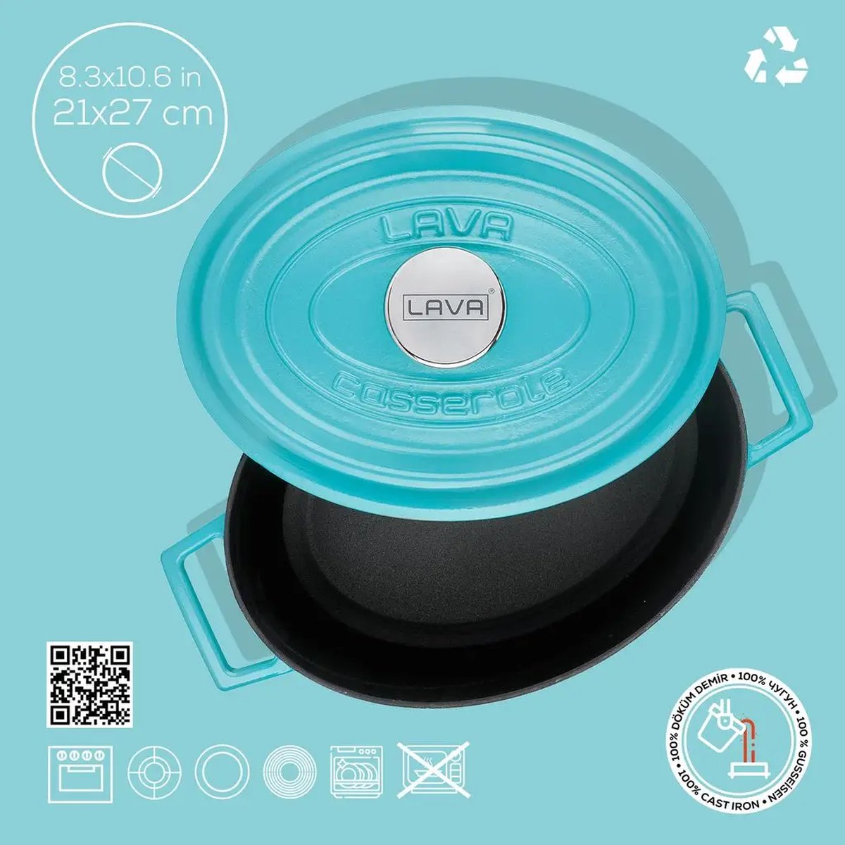 Lava ovalni Dutch oven - slika 4