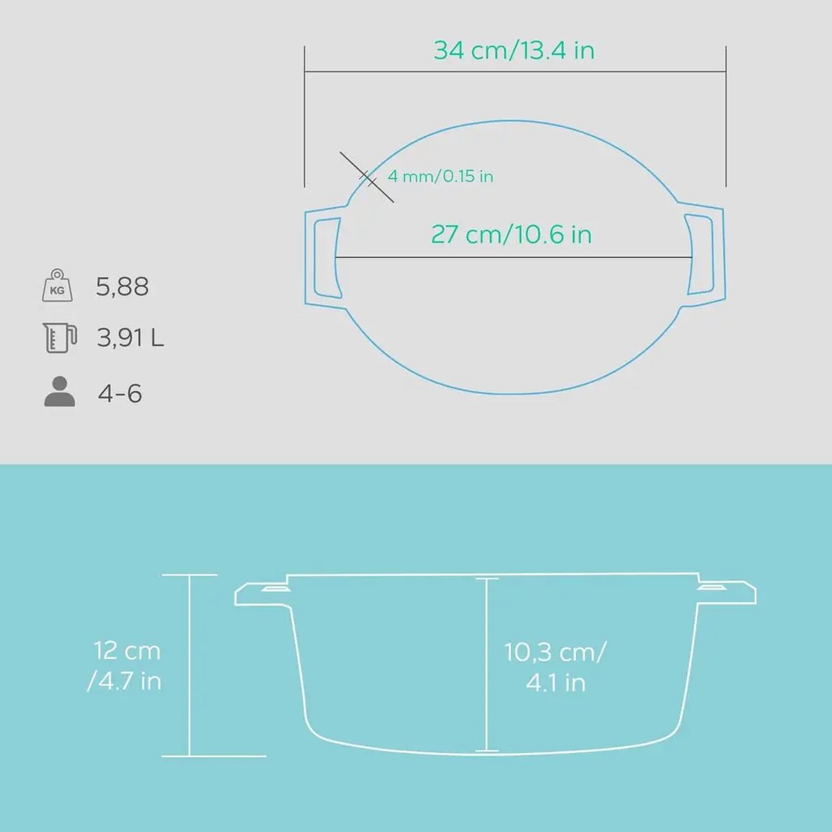Lava ovalni Dutch oven - slika 5