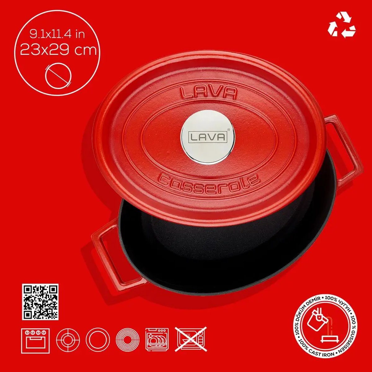 Lava ovalni Dutch oven - slika 4