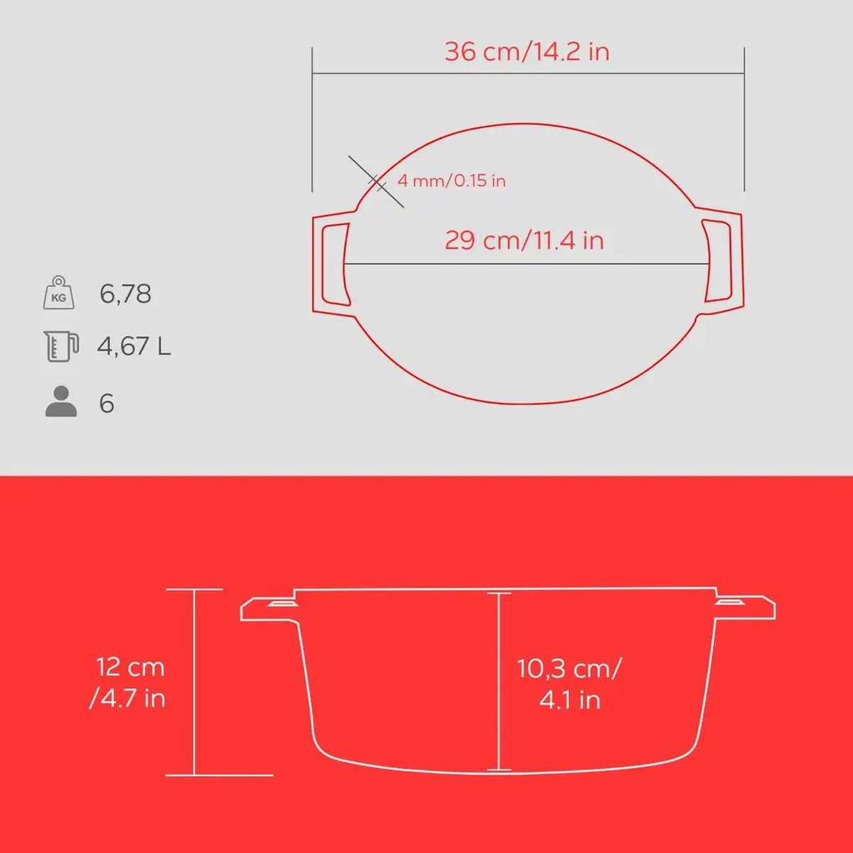 Lava ovalni Dutch oven - slika 5
