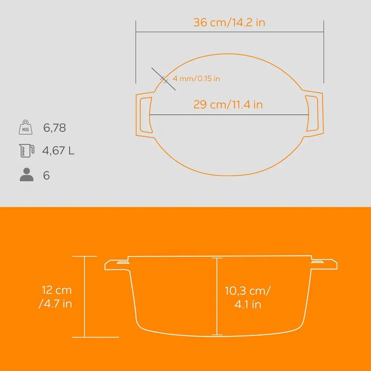 Lava ovalni Dutch oven - slika 5