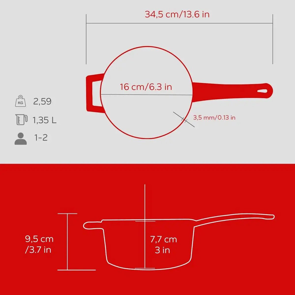 Lava posoda za omake z integriranimi ročaji - slika 4