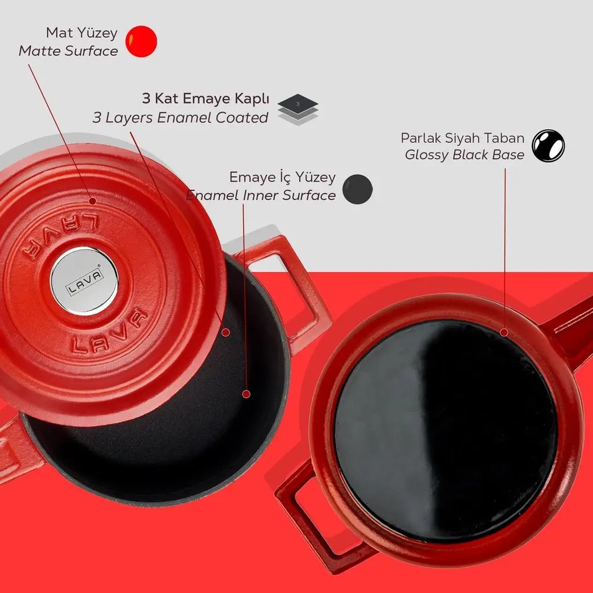 Lava posoda za omake z integriranimi ročaji - slika 5