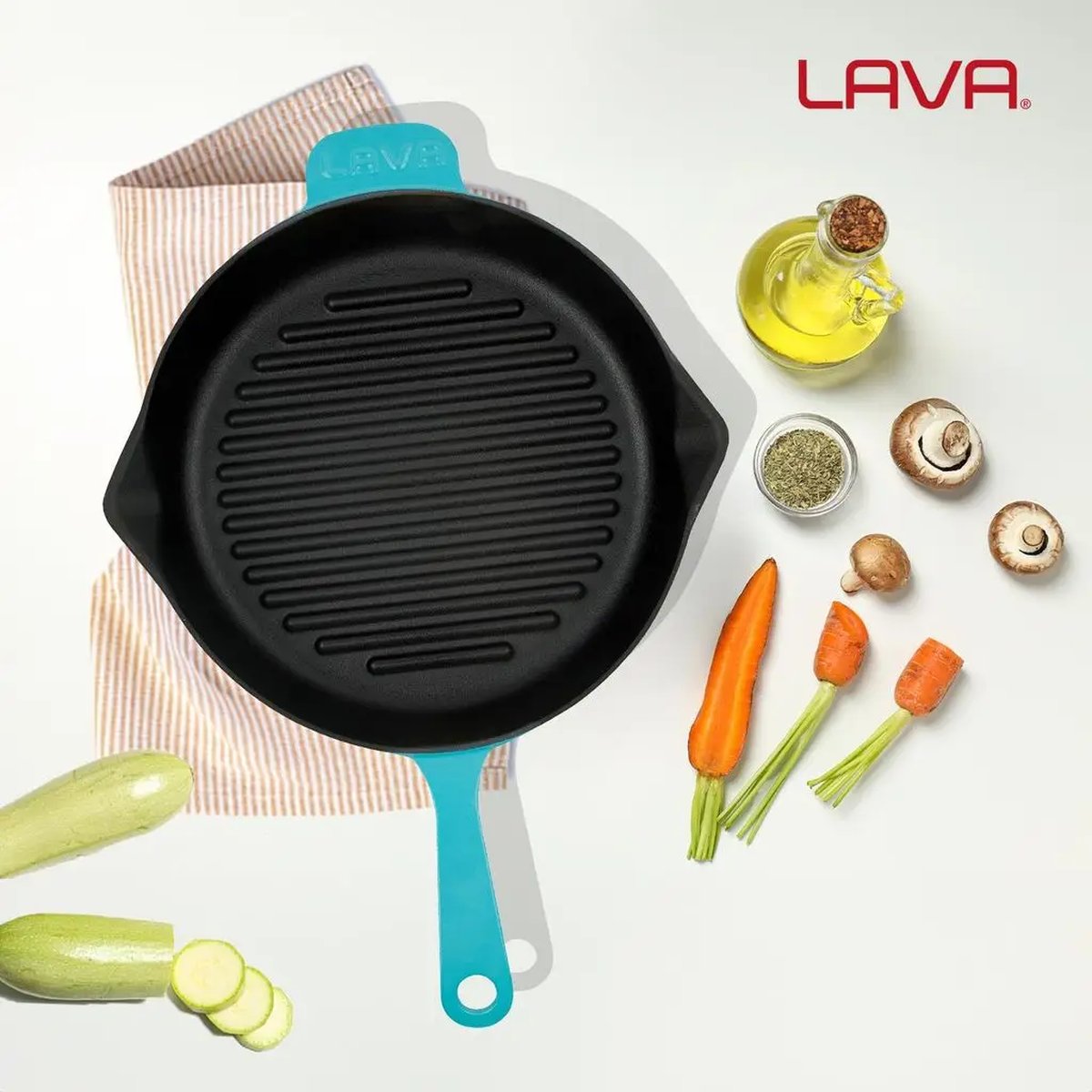 Lava okrogla rebrasta grill ponev - slika 7