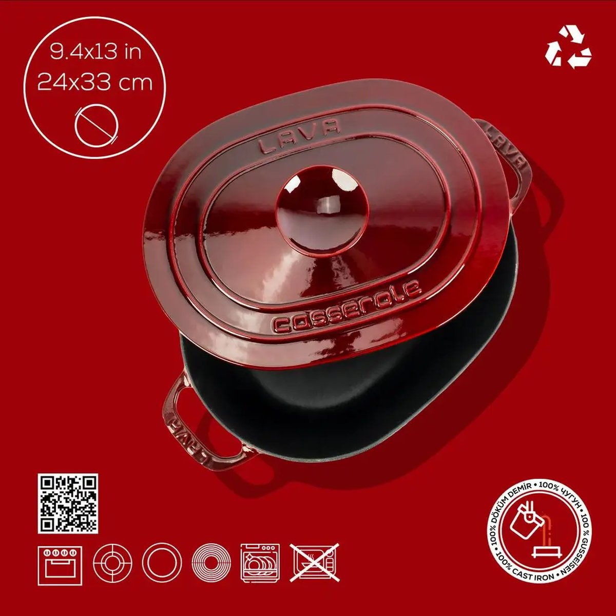 Lava Experience ovalni Dutch oven - slika 4