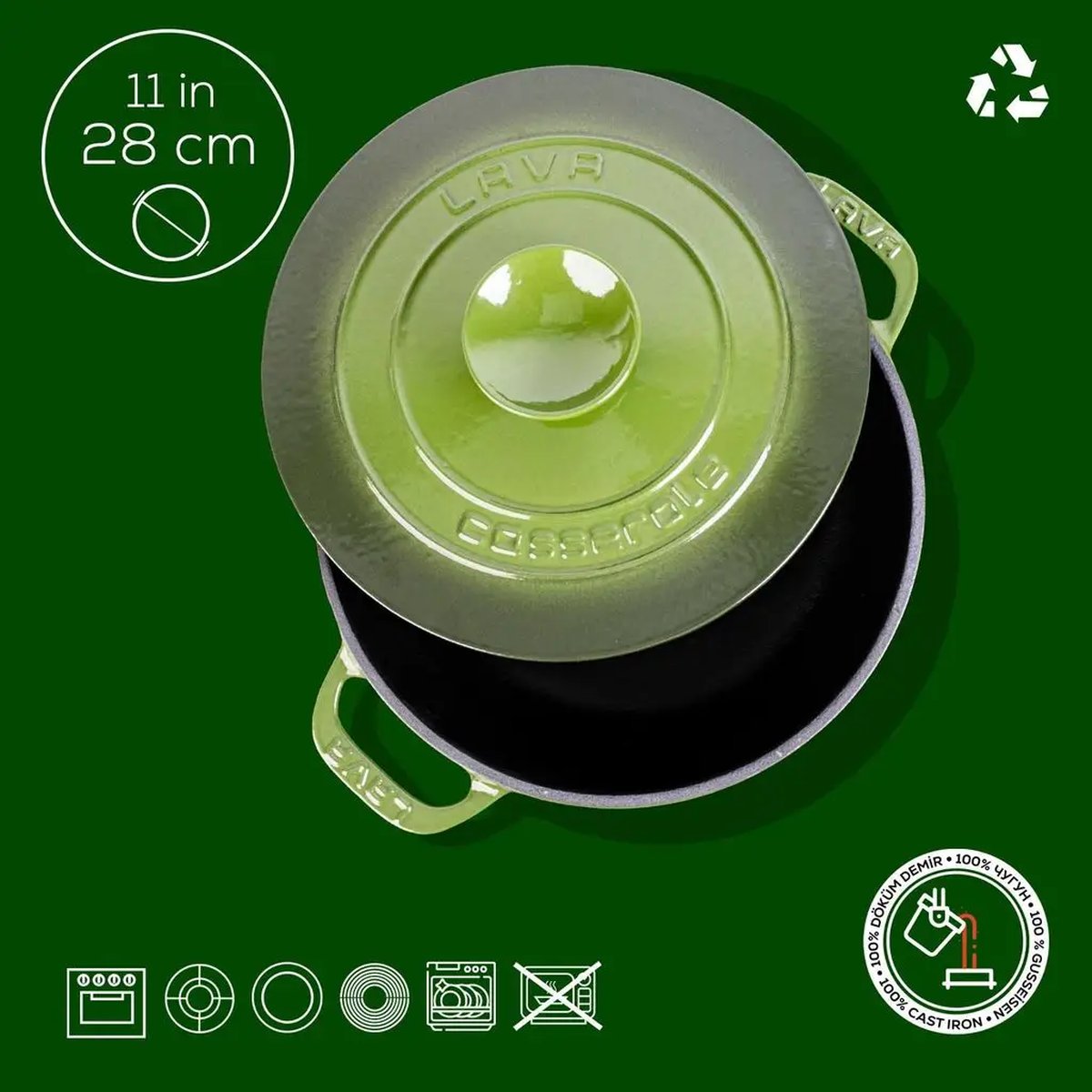 Lava okrogli nizki Dutch oven - slika 4