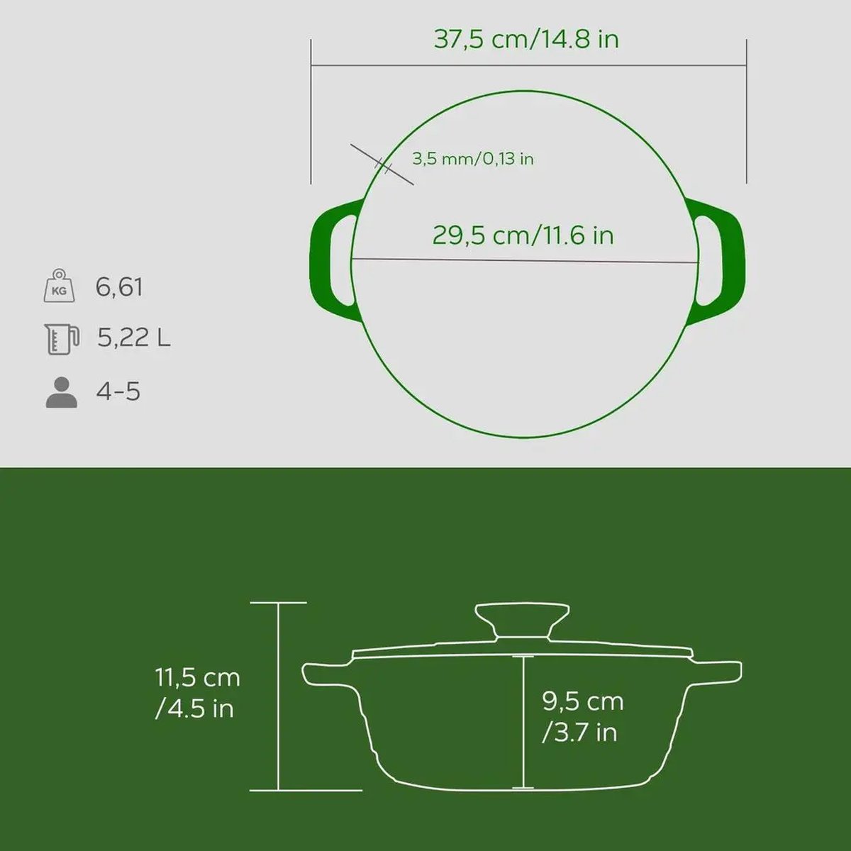 Lava okrogli nizki Dutch oven - slika 5