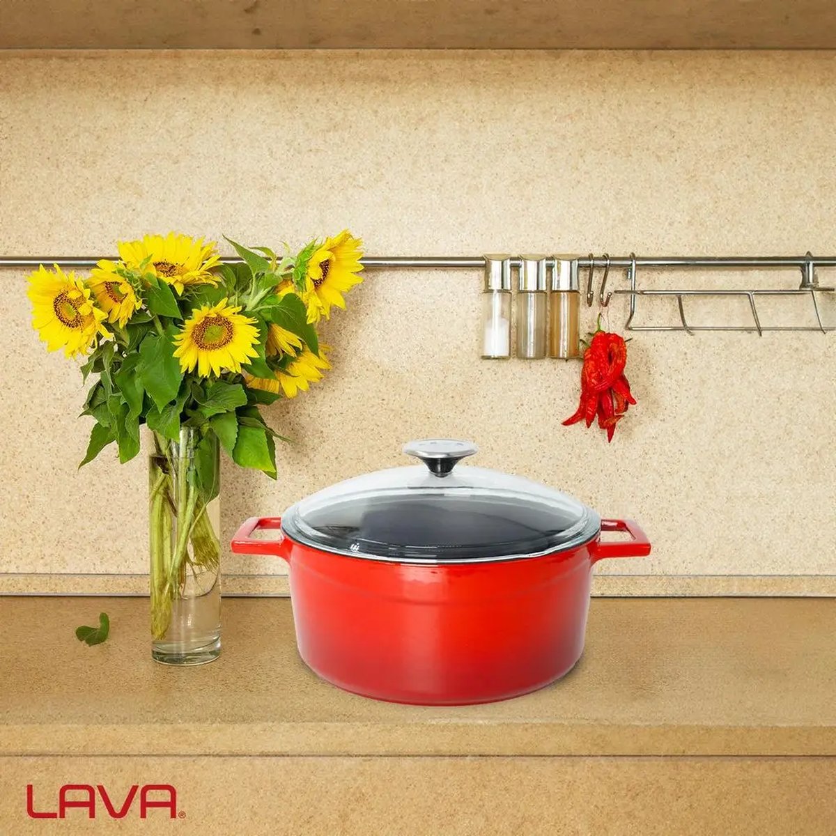 Lava okrogli Dutch oven s stekleno pokrovko - slika 7